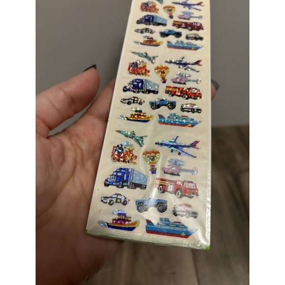 Vintage SandyLion Prismatic Mini Vehicles Transportation Stickers Sealed - Picture 5 of 9